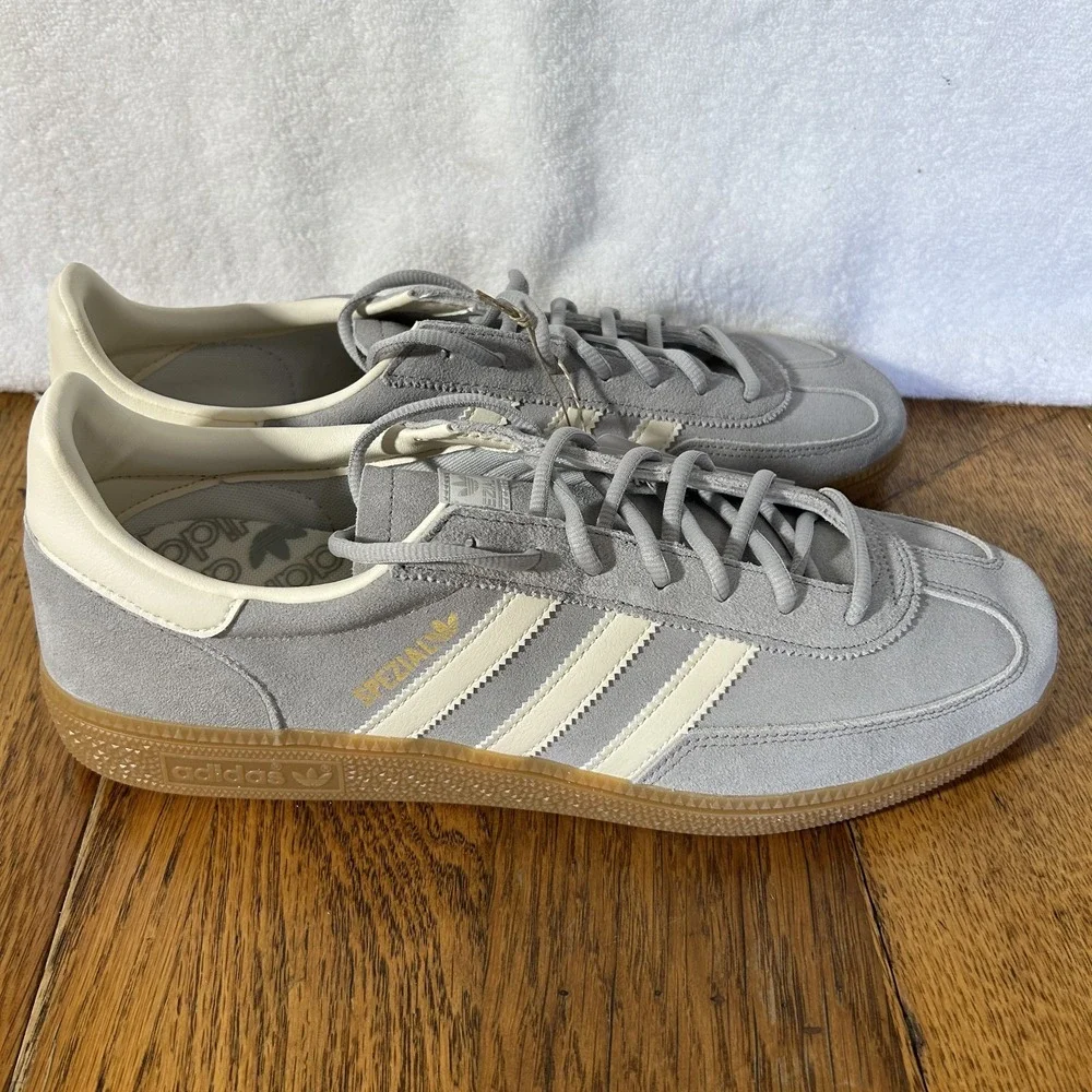 Adidas Mens Size 12 Handball Spezial Grey Two/Cream White/White Athletic Shoes